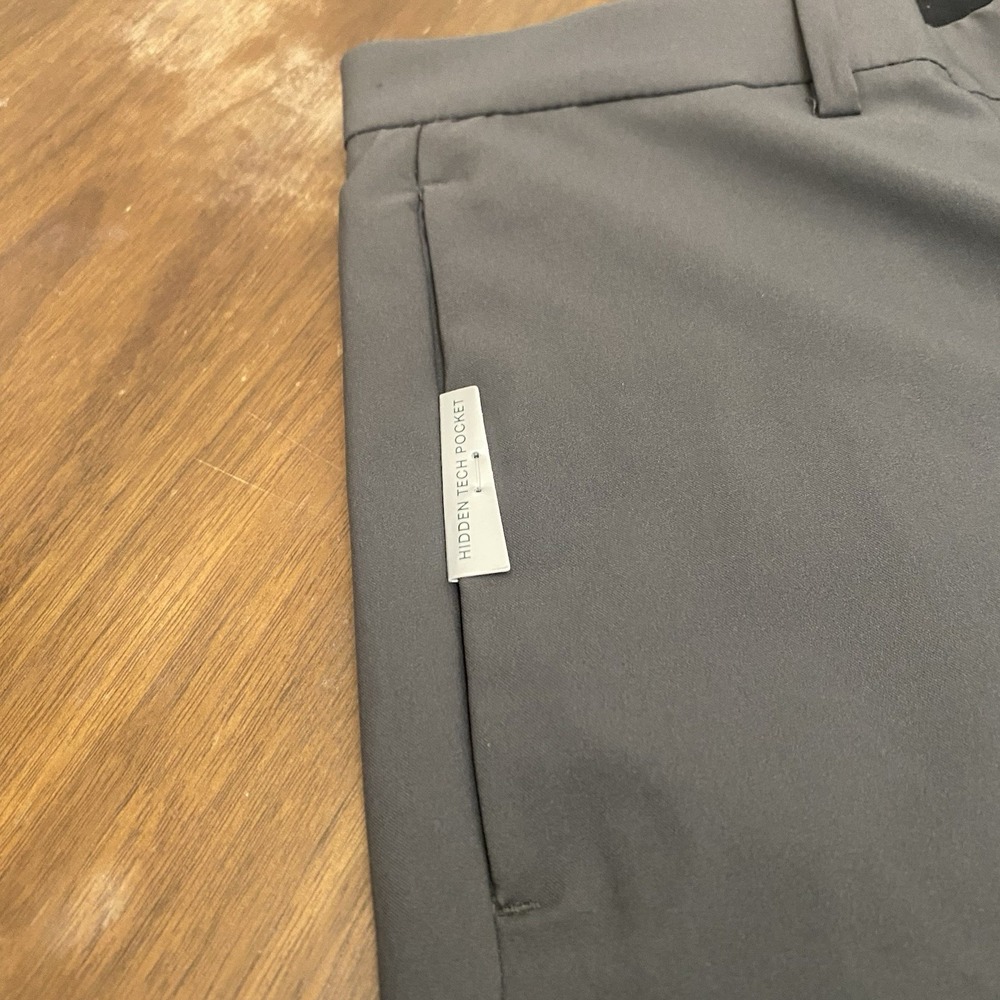 Perry Ellis Portfolio 30x30 Men's Pleated Pants Gray Poly Asphalt NWT - Picture 5 of 16